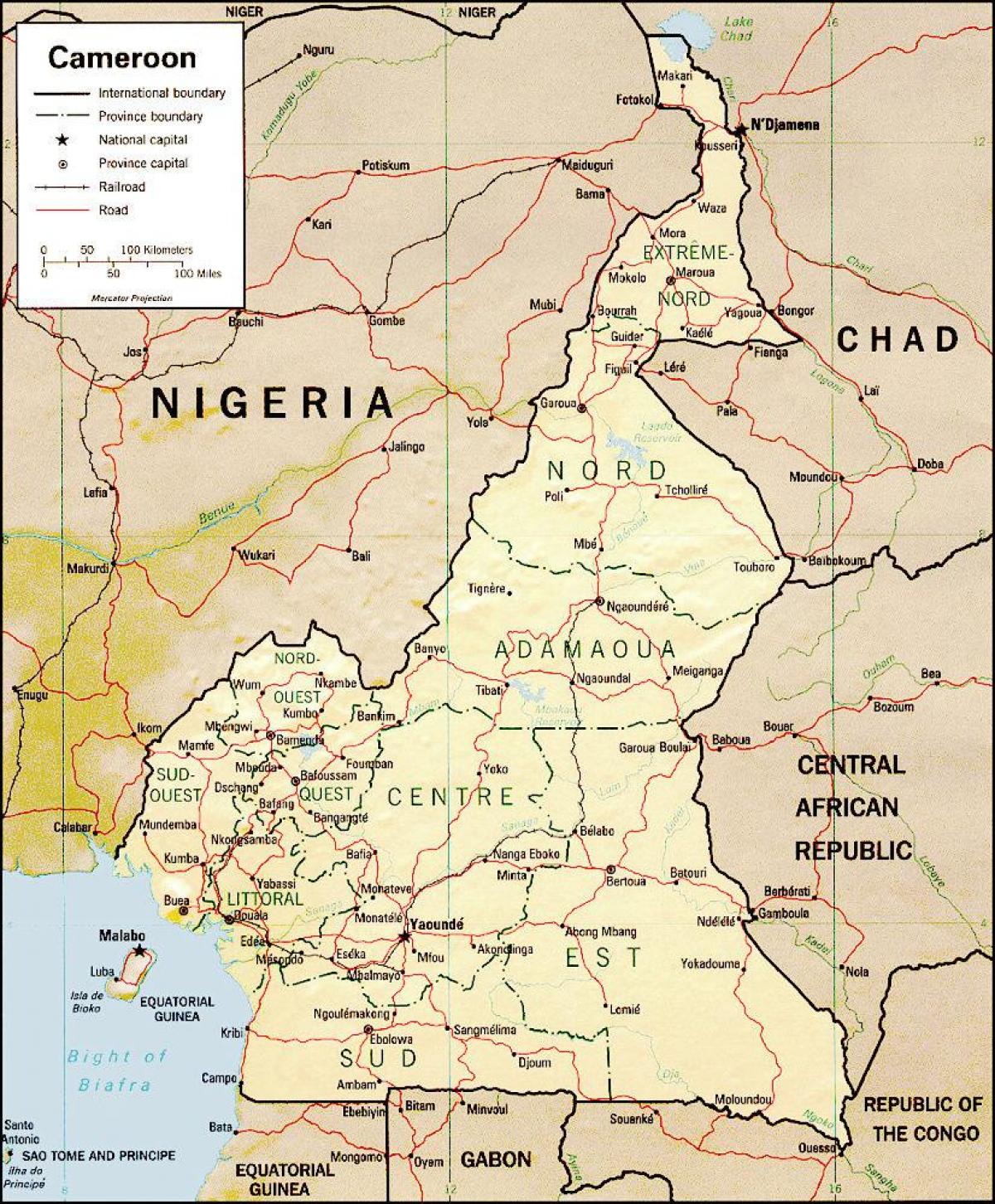 karta za Kamerun