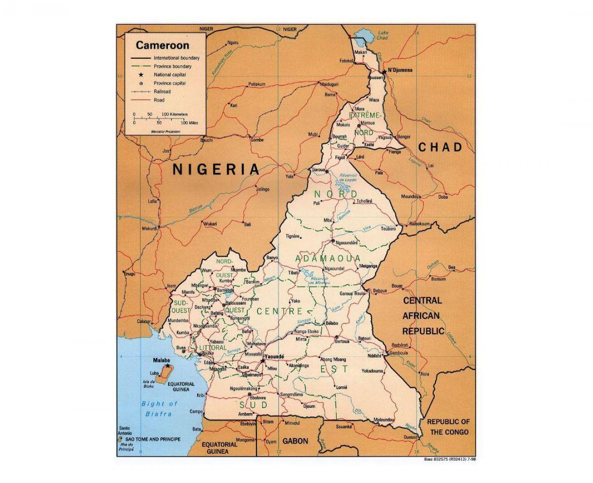Mapa južnoj Kamerun