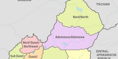 Karta za administrativni Kamerun