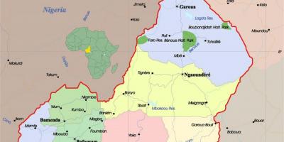 Kamerun mapa sa gradovima