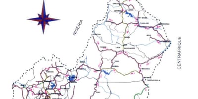 Karta za Kamerun put