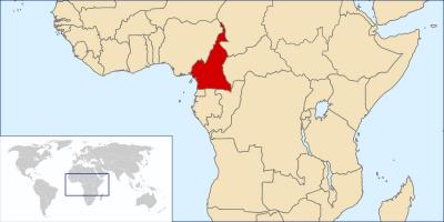 Kamerun lokaciju na svijetu mapu