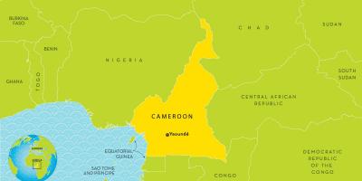 Karta za Kamerun i okolne države